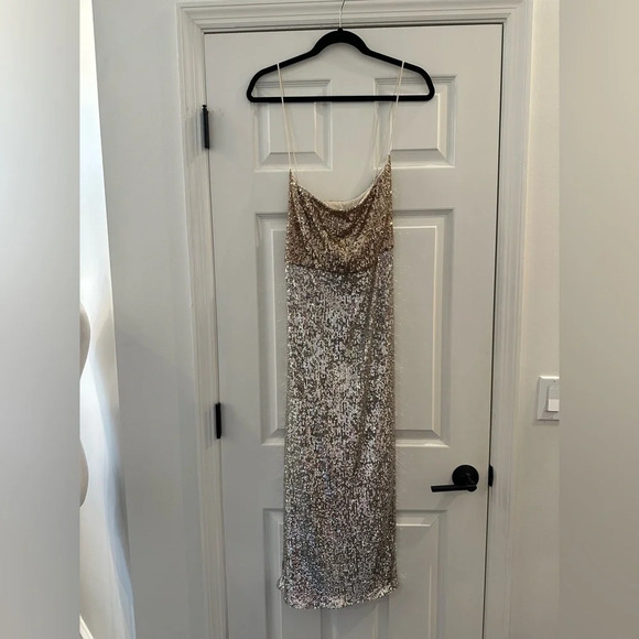 NWT Sachin & Babi x Anthropologie Colorblocked Sequined Midi Dress 18W Plus - Picture 11 of 13